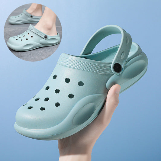 CasualEase Rutschfeste Baotou-Clogs mit EVA-Loch