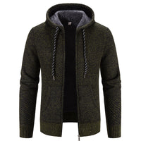 Axel | Thick Plush Zip-Up Hooded Sweater Jacket