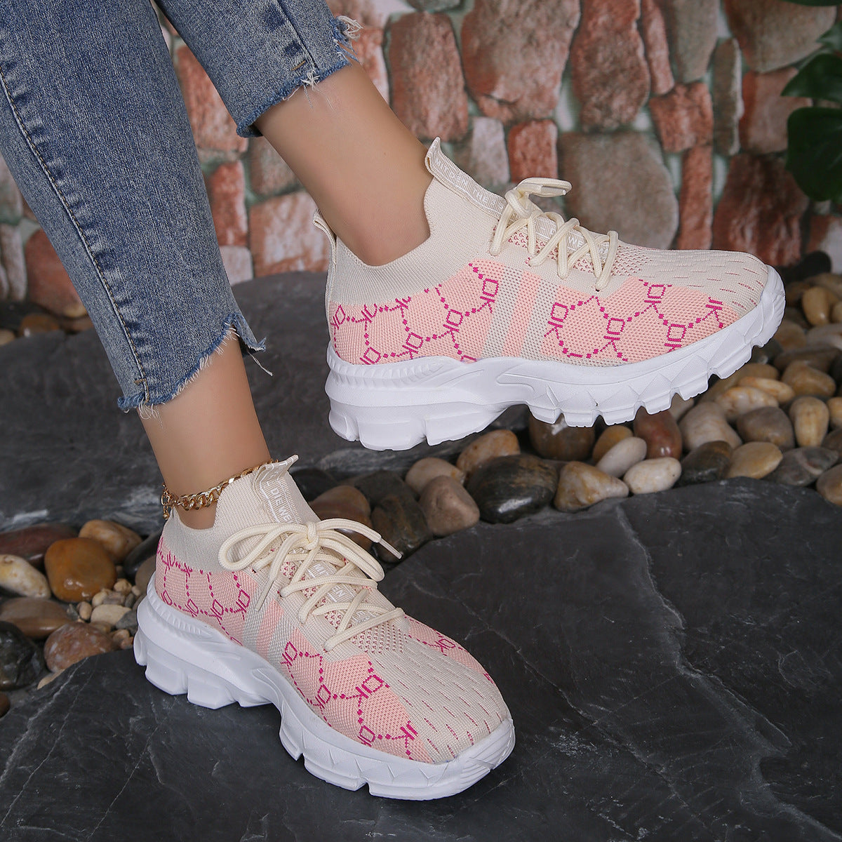 OrthoFit Lace-Up Walk Ease Breathable Shoes
