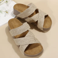 Ayla | Woven Cross-Strap Platform Sandals