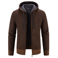 Axel | Thick Plush Zip-Up Hooded Sweater Jacket