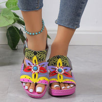 FloralGlide Casual Wedge Sandals