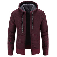Axel | Thick Plush Zip-Up Hooded Sweater Jacket