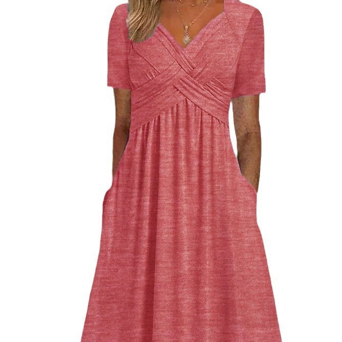 Mia | Short Sleeve A-Line Summer Dress