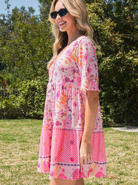 BlossomBurst Floral Mini Dress
