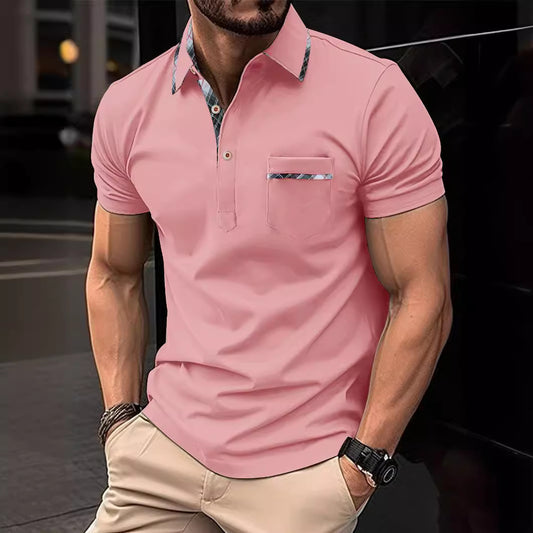 Men's Casual Short Sleeve Polo Shirt | Summer Bird Eye Comfortable Tee