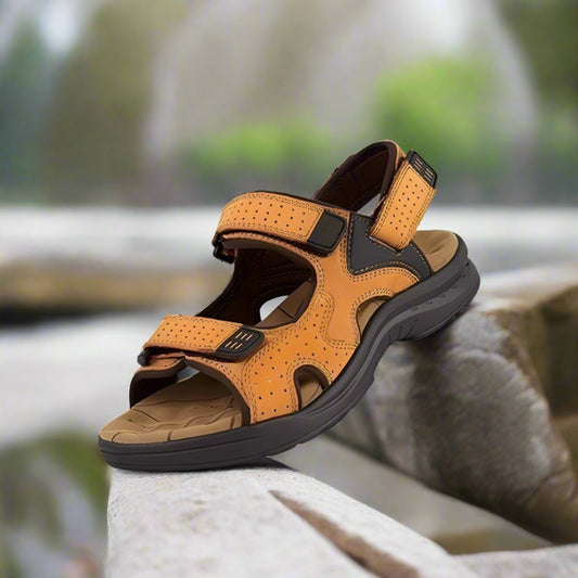 StreamWalk Klett-Strandsandalen aus Leder für Herren 