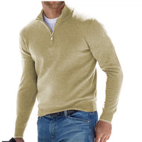 Liam | Men’s Zip Neck Wool Blend Sweater