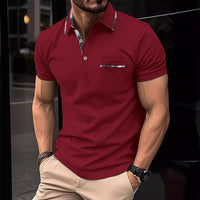 Men's Casual Short Sleeve Polo Shirt | Summer Bird Eye Comfortable Tee