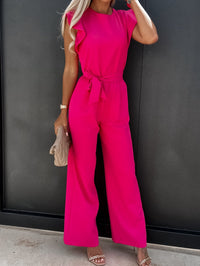 Helena™ | Butterfly Sleeve Lace-Up Wide Leg Jumpsuit