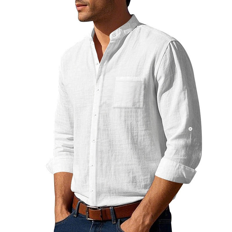 Ethan | Long Sleeve Linen Casual Shirt